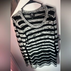 Black and White Striped Sweater